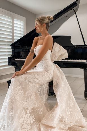 wedding dress with bow